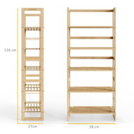 Holzregal ÖLAND, 58x27x136 cm, 5 Regalböden, braun