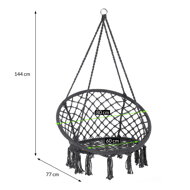 Hängesessel BOHO, Ø 61 cm, anthrazit